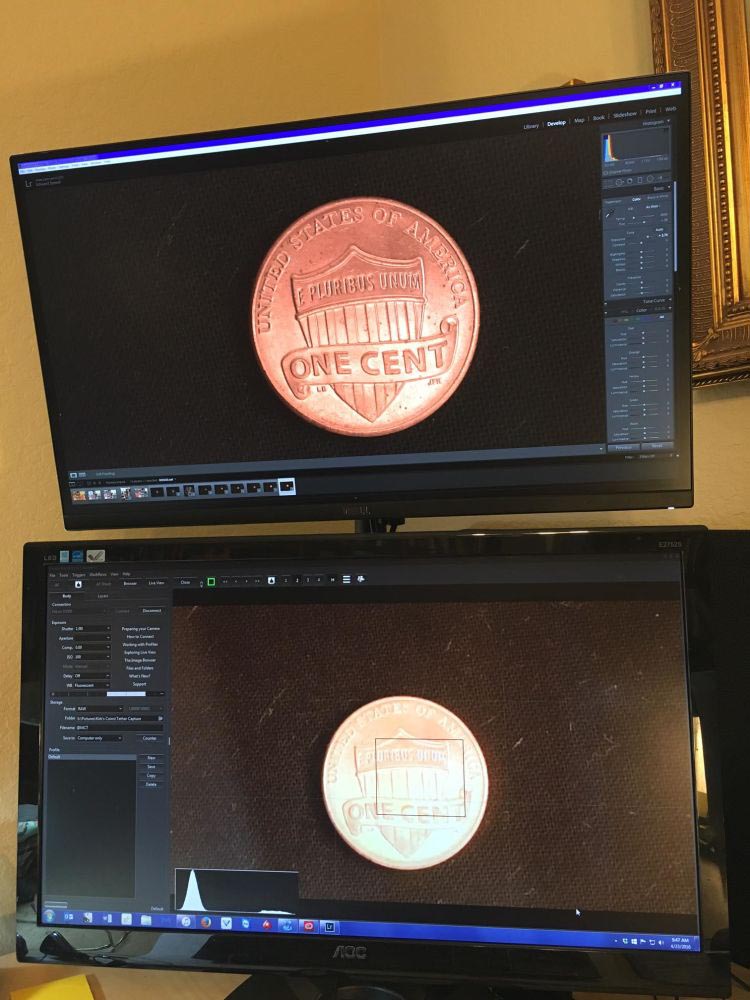 Latest-Set-Up:--Dual-Monitors---Tether-Capture---Axial-Lighting--