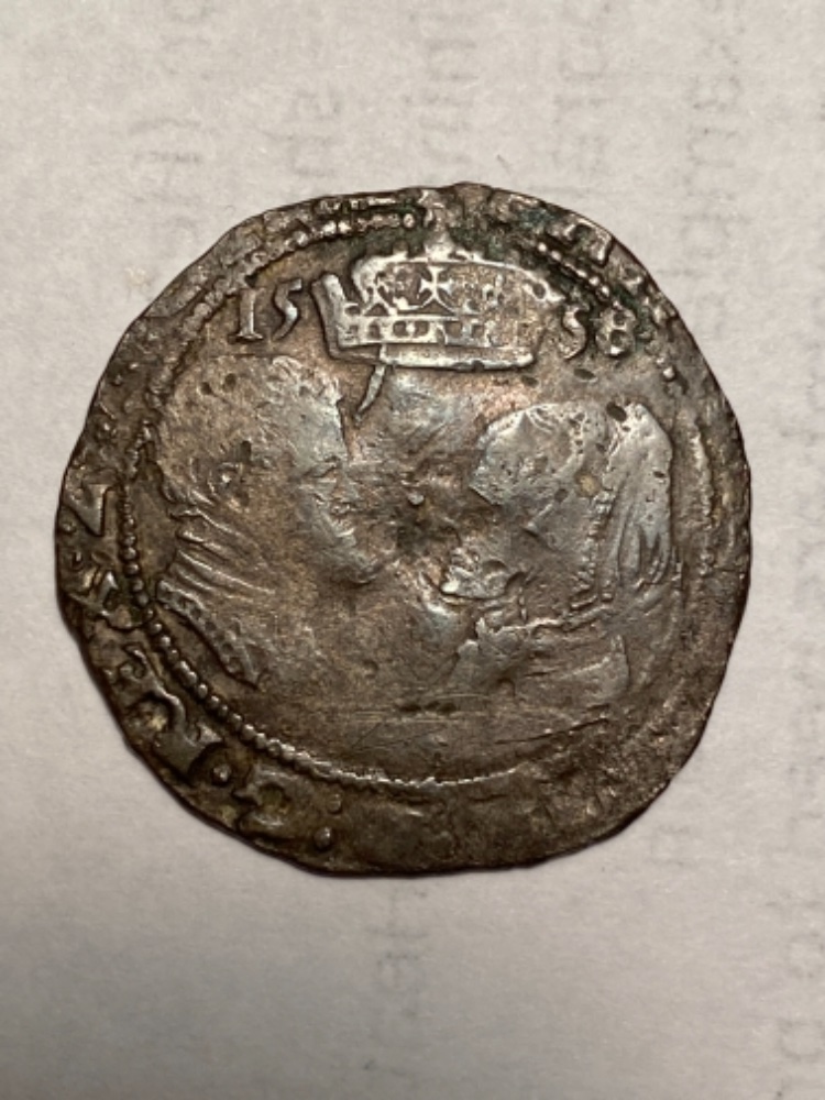 Hammered-Philip-And-Mary-Six-Pence.-Irish-Issue
