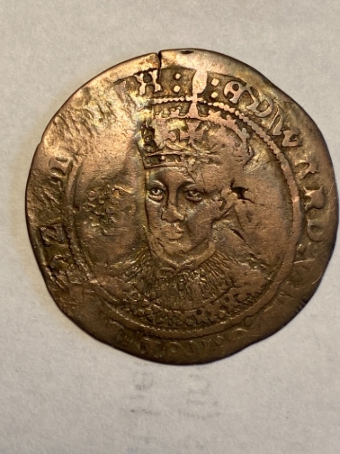 Pair-Of-Hammered-Sixpence.-Edward-And-Elizabeth