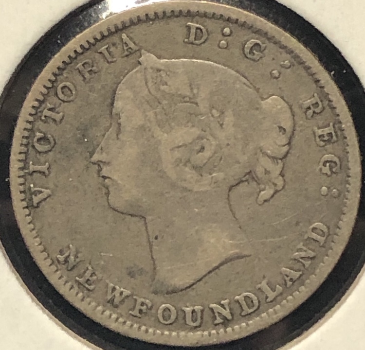 Newfoundland-1880-5-Cent-For-Grading