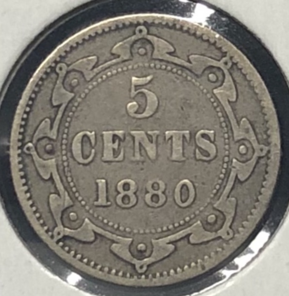 Newfoundland-1880-5-Cent-For-Grading