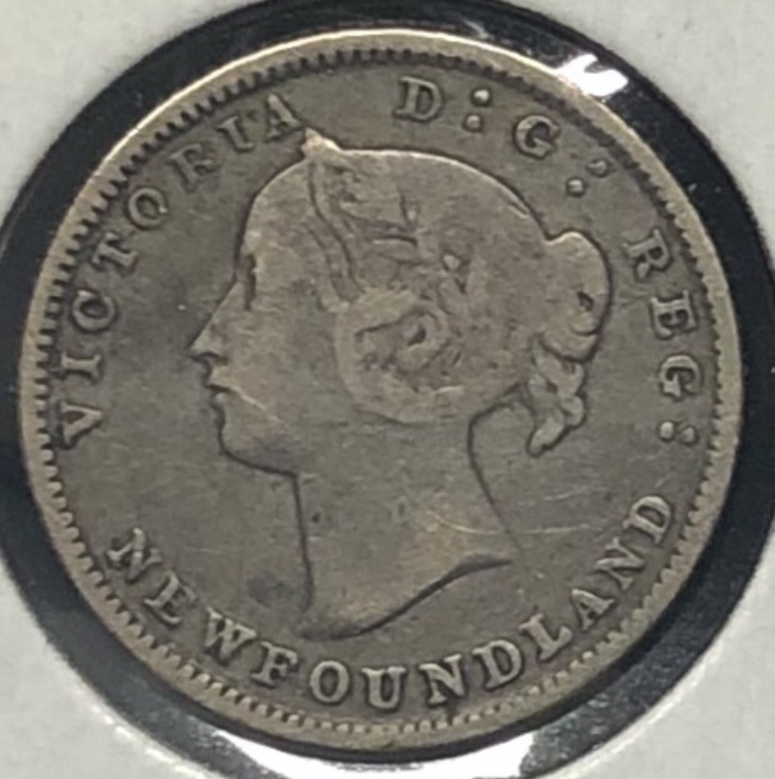 Newfoundland-1880-5-Cent-For-Grading