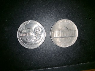 1964-Lincoln-Nickel-On-Quarter-Planchet-With-No-Distortion