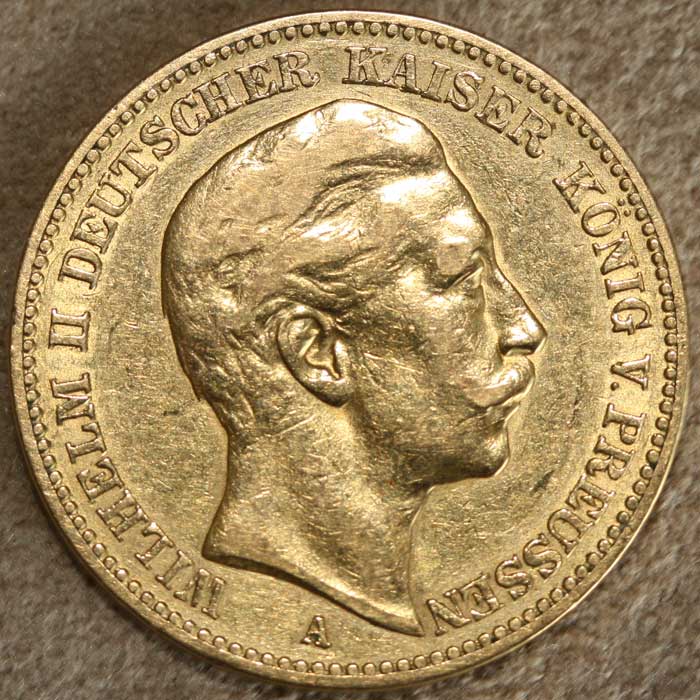1902-A-Prussian-20-Mark,-Willhelm-II.--Grade?