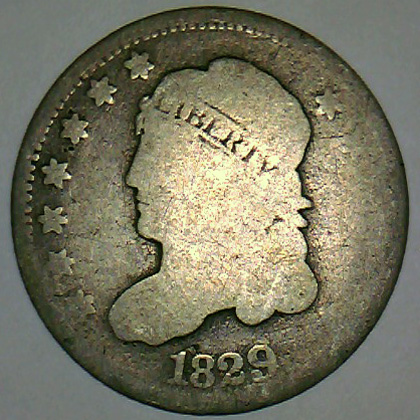 Oldest-Coin-In-Our-Collection:--1829-Capped-Bust-Half-Dime