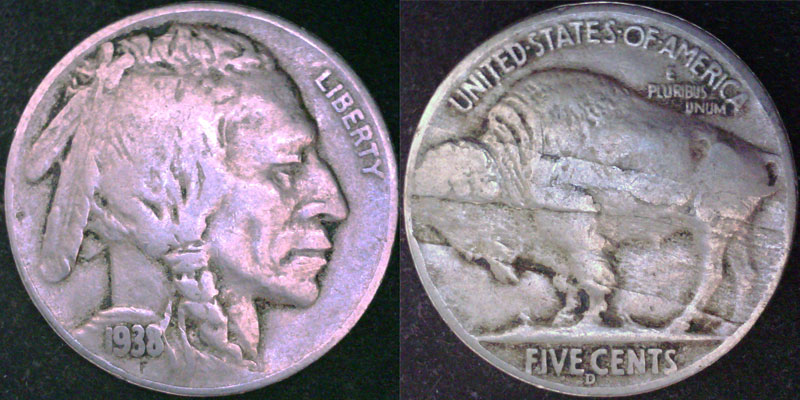1938-D/S-Buffalo-Nickel-With-Lamination-Defect