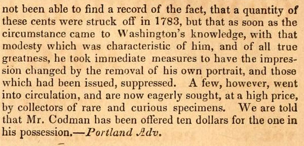 1839-Newspaper-W/-Mint-Stats.