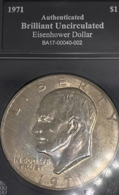 1971-P-Eisenhower-Dollar-Lines-On-Both-Sides