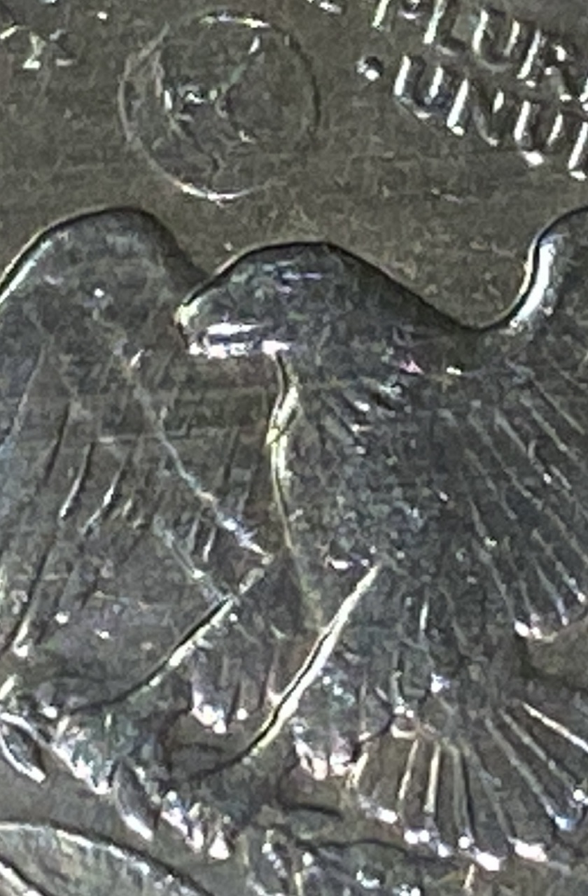 1971-P-Eisenhower-Dollar-Lines-On-Both-Sides