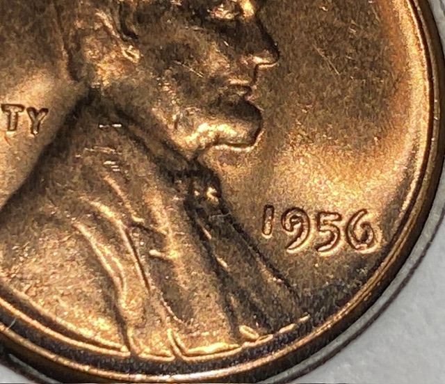 1956-P-Lincoln-Cent-Letters-On-The-Rim
