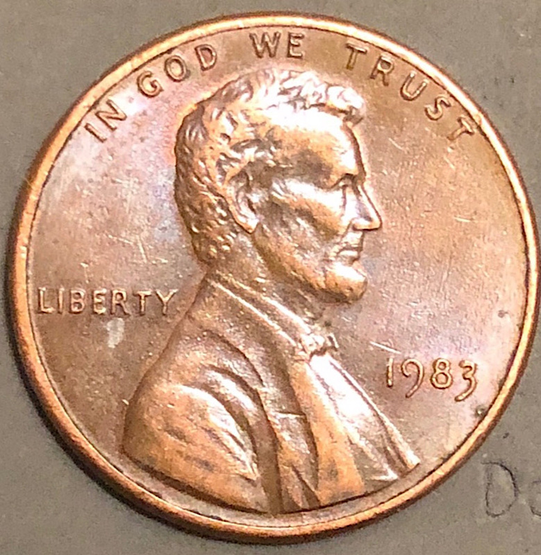 1983-Lincoln-Penny.-Full-Die-Crack-Top-Memorial-Whole-Coin?ddr-Lincoln-Mot