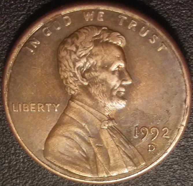 1992-D-Lincoln-Memorial-Penny.-Multiple-Errors