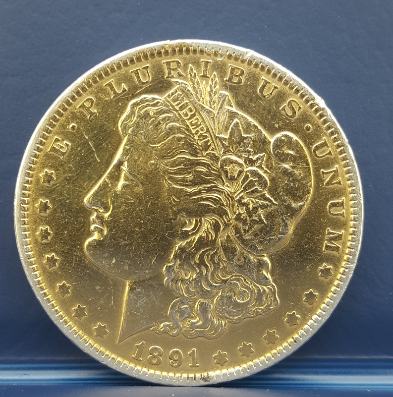 Is-This-1891-Morgan-Dollar-Real?-Strange-Shiny-Gold-Colour