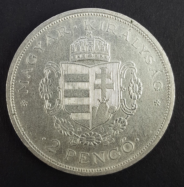 Interesting-Rare-Hungary-2-Pengo-1935-Coin