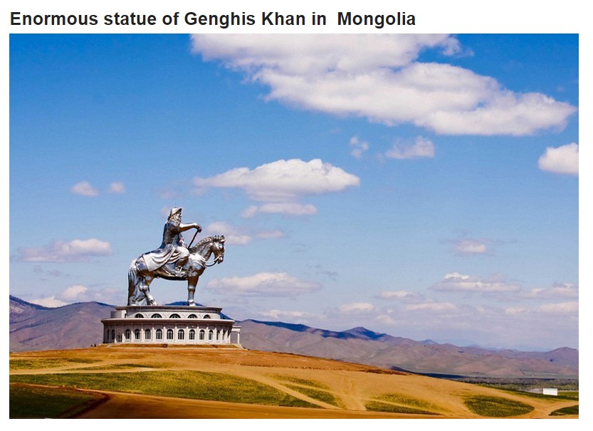 Genghis-Kahn---Coin-And-Statue