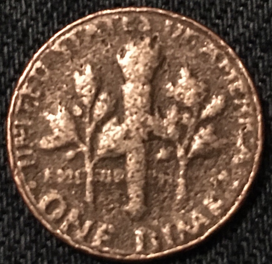 1965-Jefferson-Dime-On-Different-Planchette?