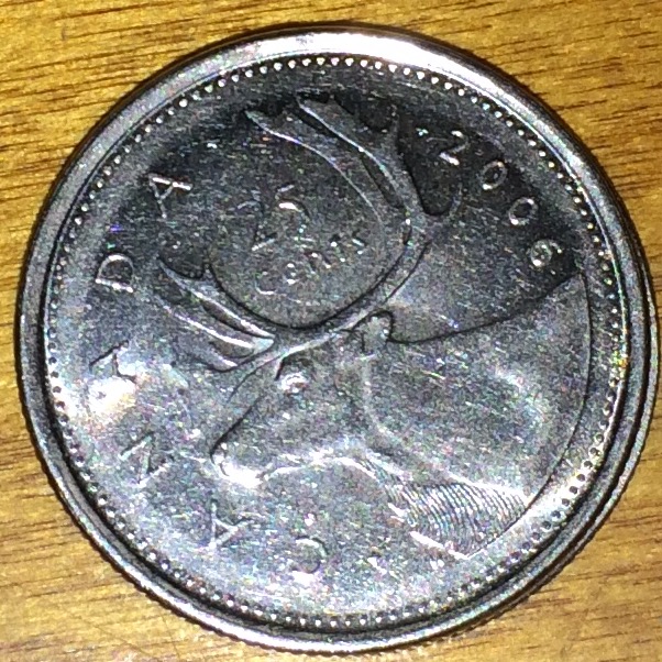 Over-Sized-2003-25-Cent-With-Following-Errors:-Retarded-Coin-Partial-Collar