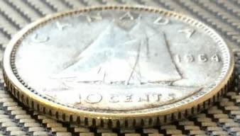 1964-Silver-10-Cent-For-Grading