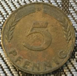 1-And-5-Pfennig-From-1948/9-For-Grading