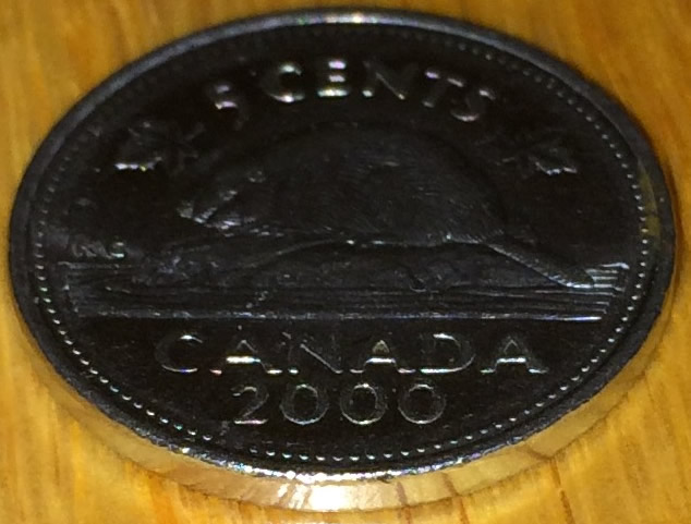 Rare-2000-5-Cent-Multi-Ply-Plated-Steel-For-Grading