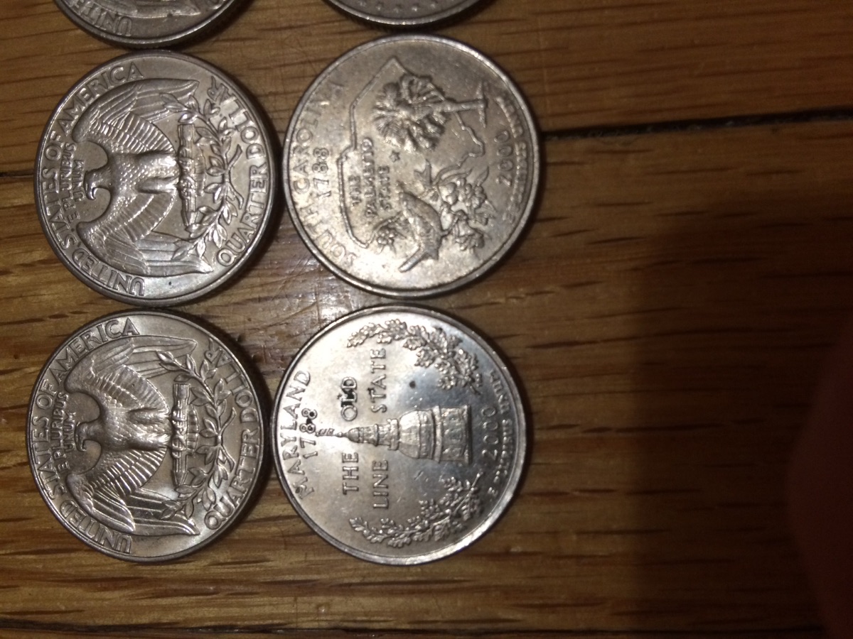 Pulled-4-American-State-Quarters-And-4-American-Washington-Quarters