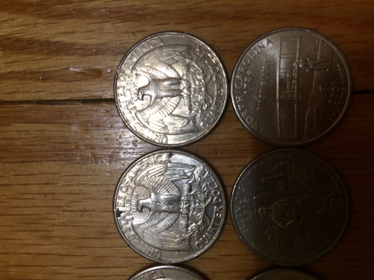 Pulled-4-American-State-Quarters-And-4-American-Washington-Quarters