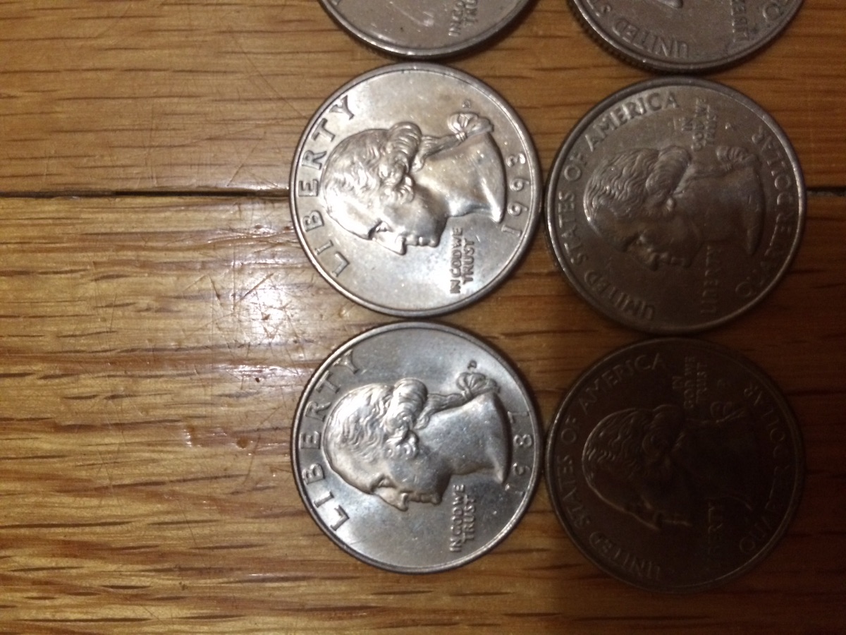 Pulled-4-American-State-Quarters-And-4-American-Washington-Quarters