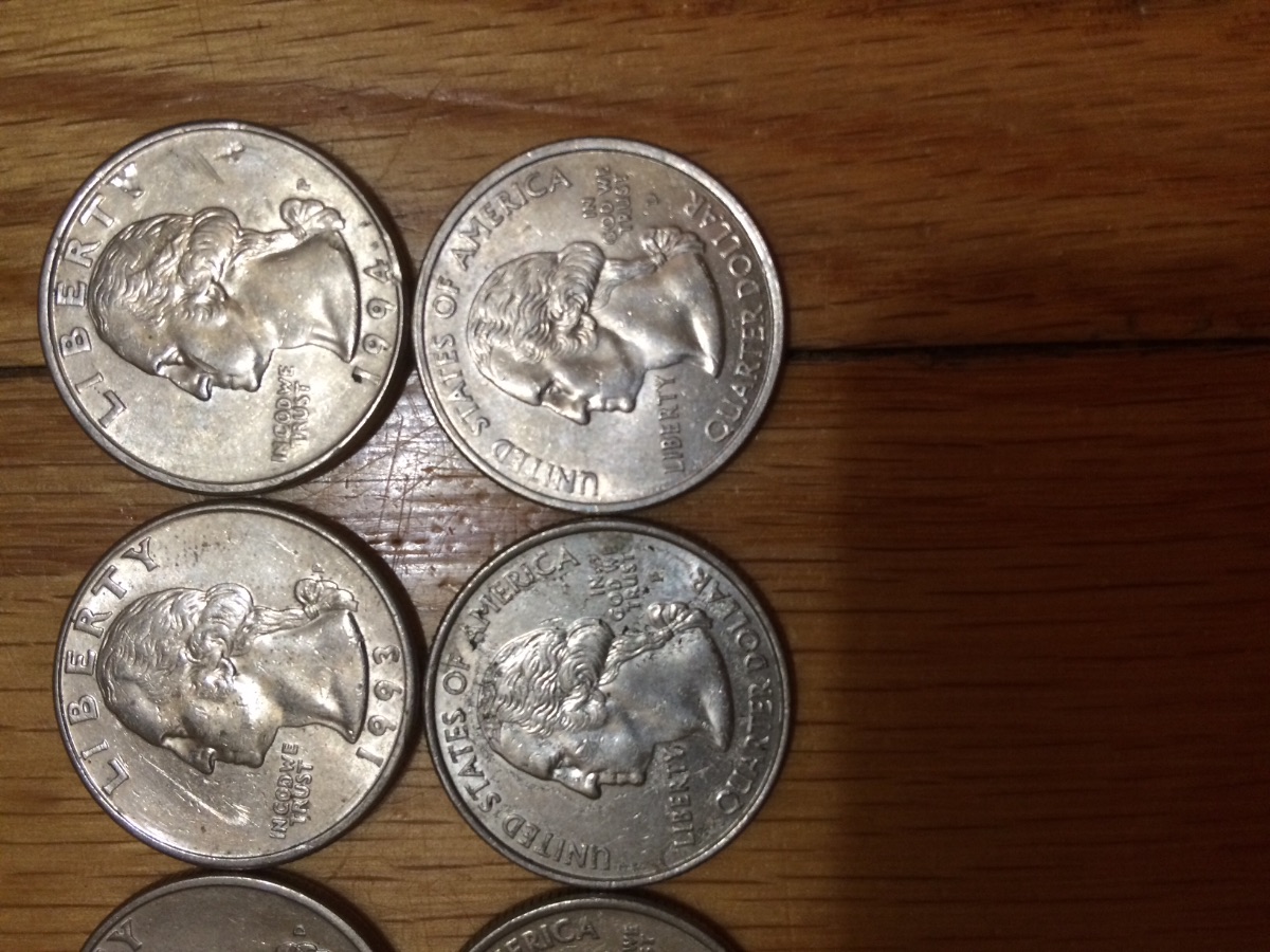 Pulled-4-American-State-Quarters-And-4-American-Washington-Quarters