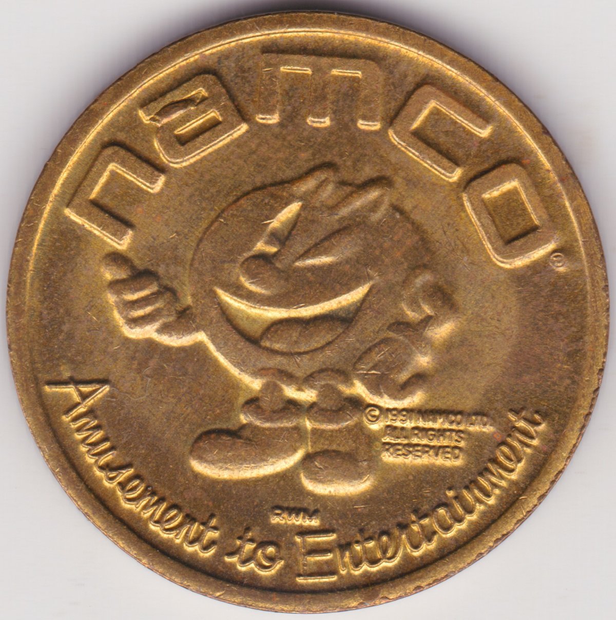 Namco-Video-Game-Token-With-Cool-Die-Chip!
