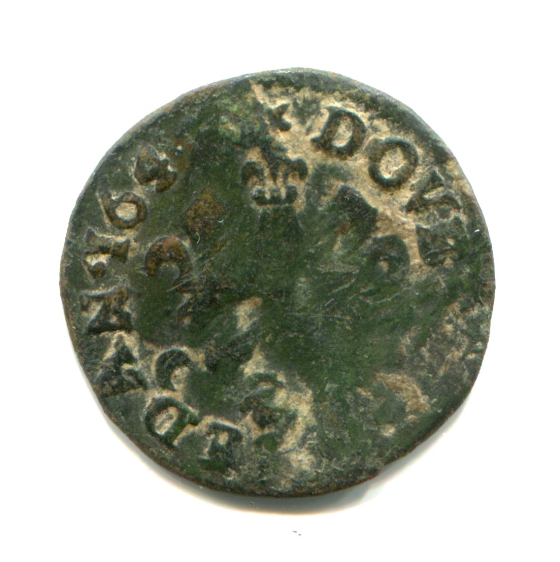 HI-Turningjohn-From-Across-The-Pond.-French-Token.-Id:-Sedan,-France--2-Deniers-1642