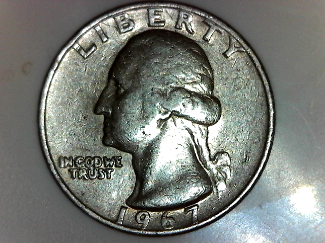 1967-Washington-Quarter--Die-Gouge,-Etc.
