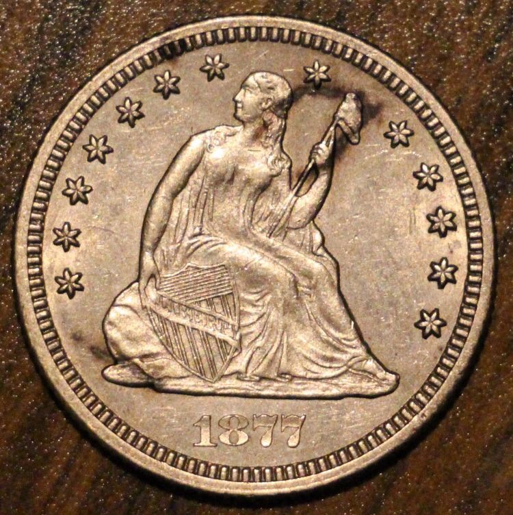 1877-CC-Seated-Liberty-Quarter,-Grade-And-Value-Please.