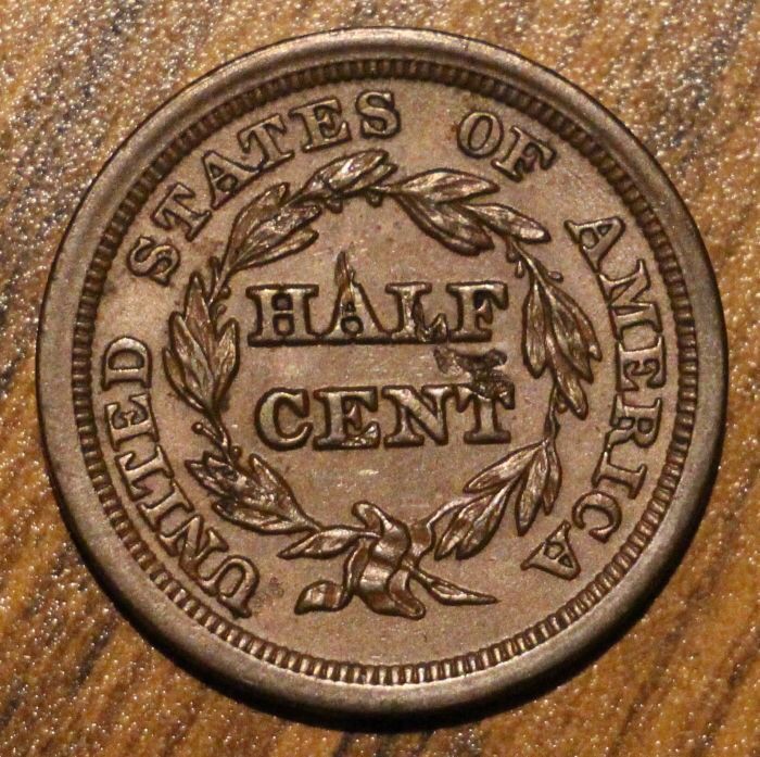 1854-Half-Cent;-Grade-And-Value