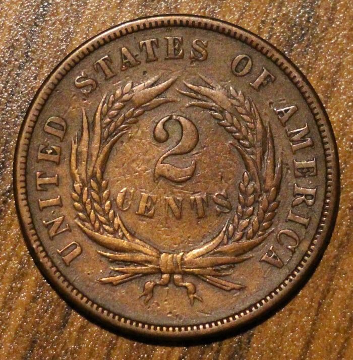 1867-Two-Cent;-Grade-And-Value