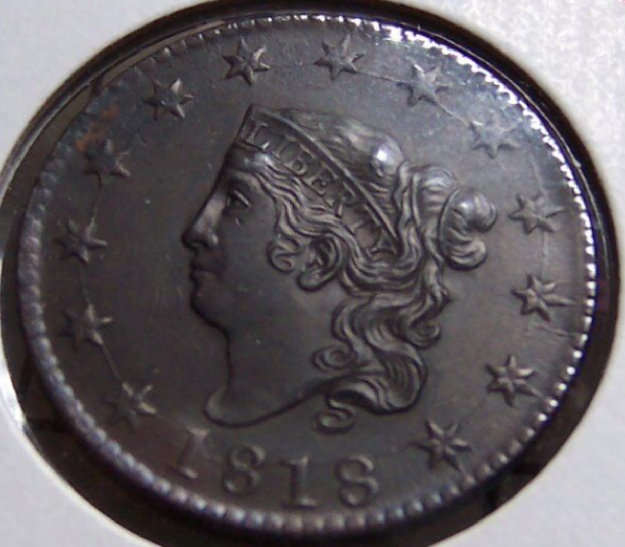1818-Large-Cent---Grade-And-Value