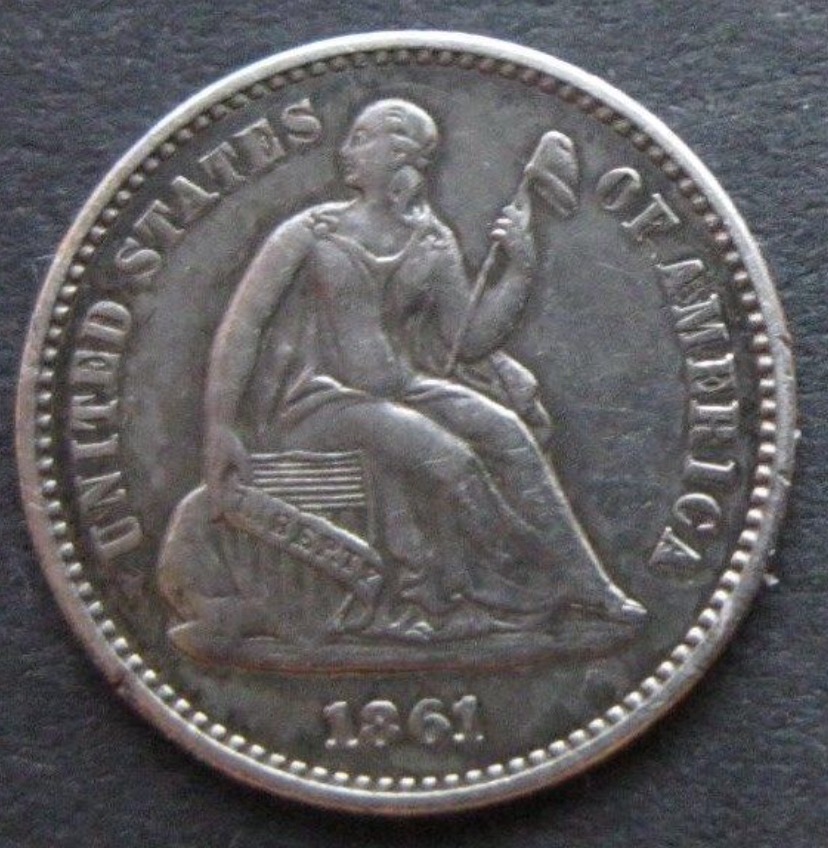 1861-Half-Dime,-Grade-And-Value?