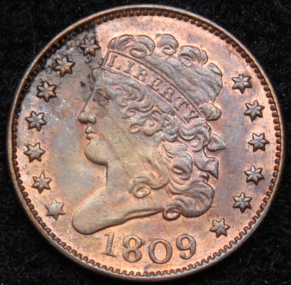 Unusual-Colored-1809-Half-Cent---What-Happened?