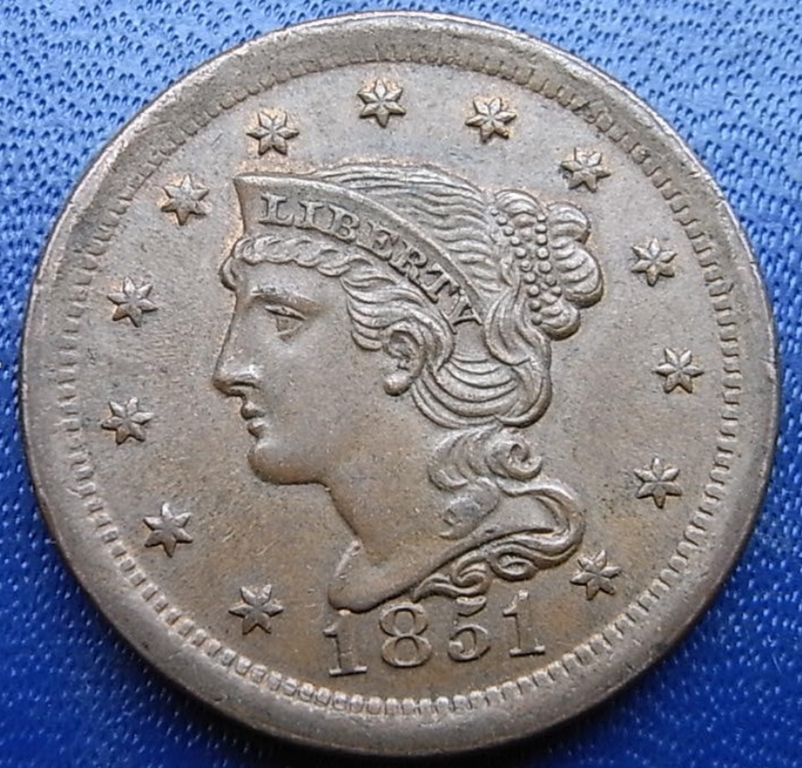 1851-Large-Cent-For-Grading