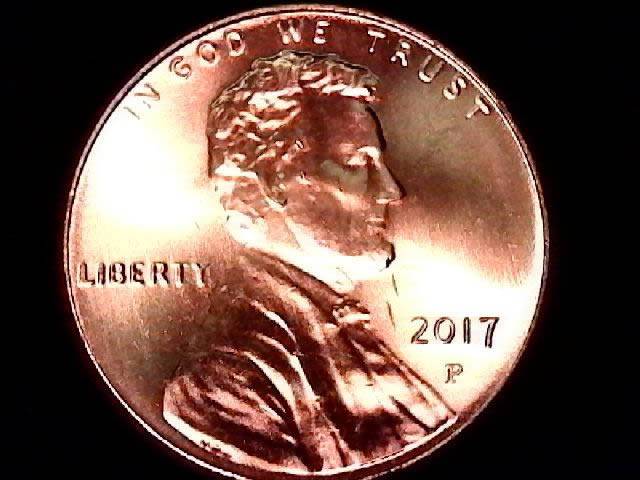 2017-P-Lincoln-Cent-Carbon/Spot-Free