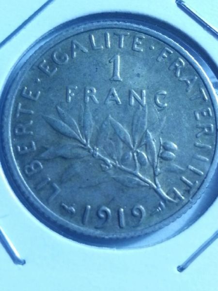 1918-&-1919-~1-Franc~-Please-Grade!!
