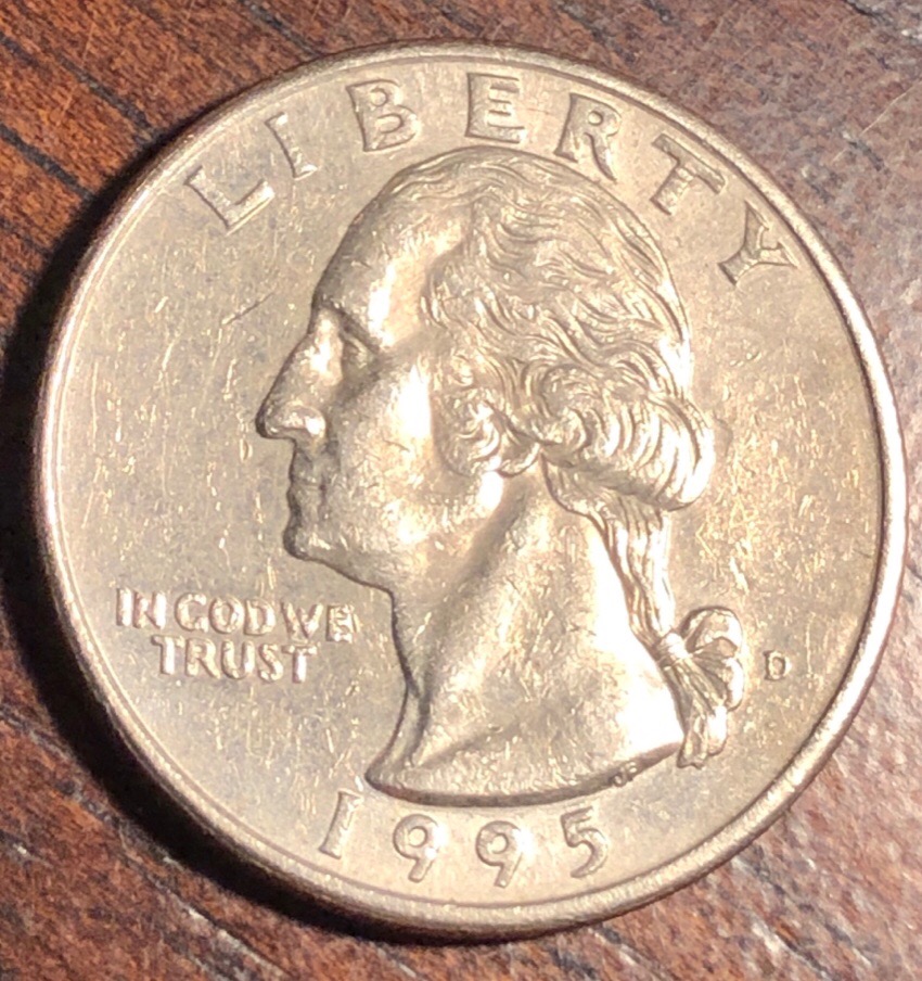 1995-D-Washington-25c-Matte-Finish-Reverse-Has-Absolutely-No-Luster