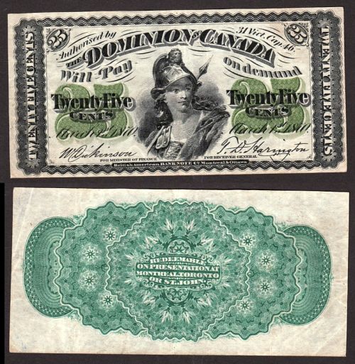 1870-Dominion-Of-Canada-25-Cent-Note-Plate-B---Error-Note?