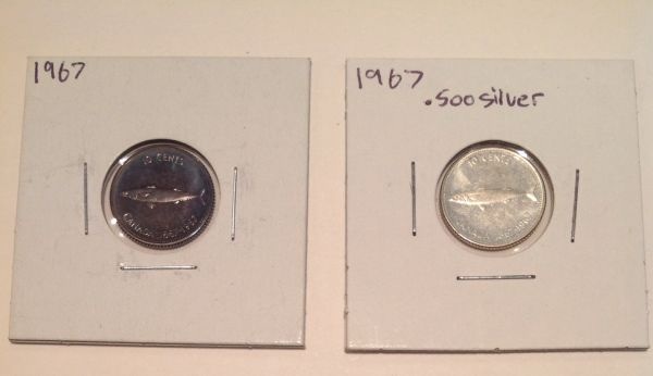 1967-Canadian-10-Cent-Immaculate-Toning