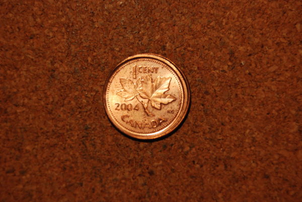 2004-Off-Center-Canadian-1-Cent-Rare!