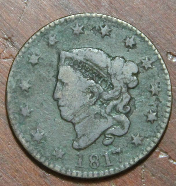 1817-Large-Cent-W/Surface-Damage