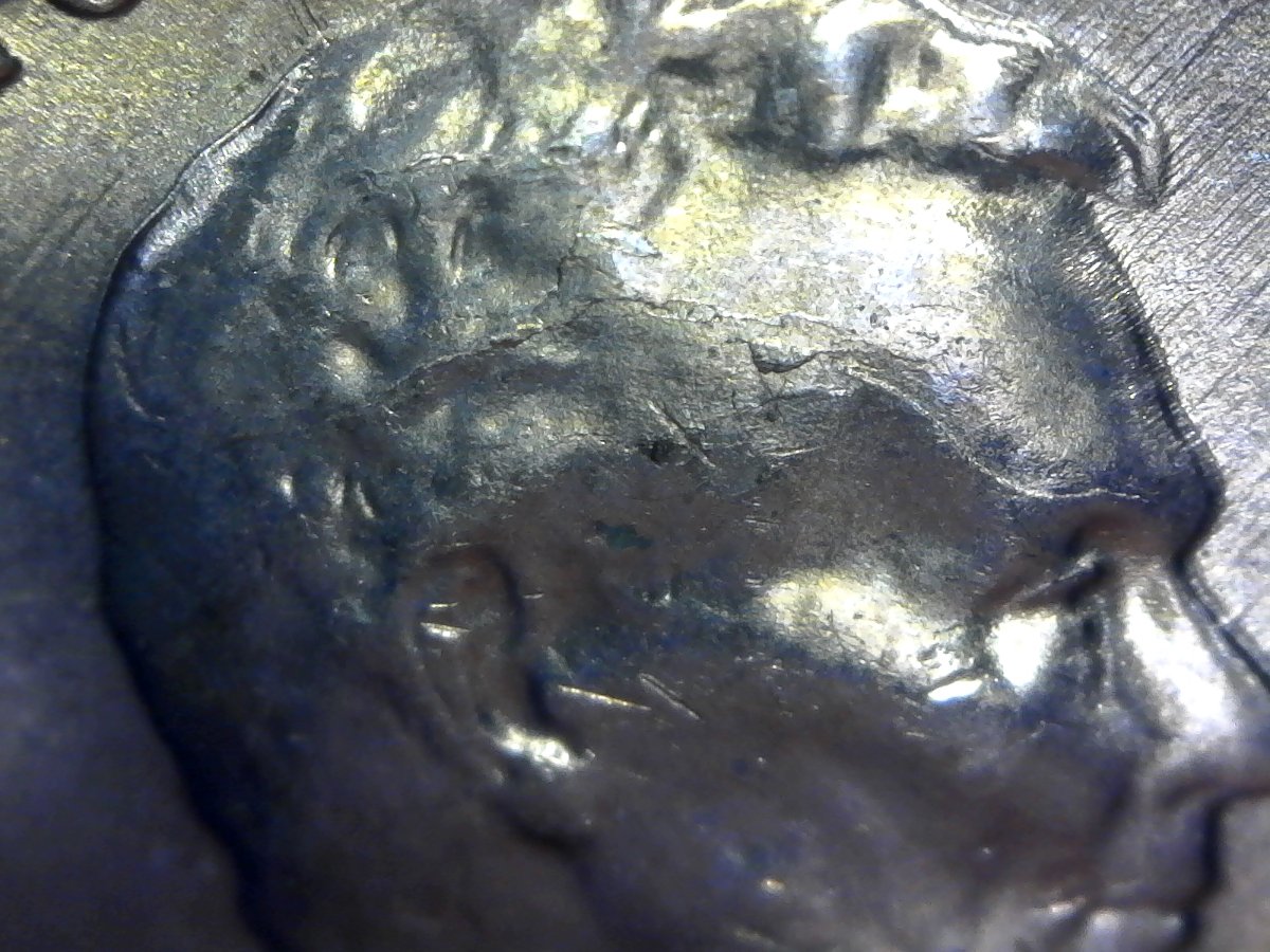 1957-D-Lincoln-Wheat-Penny-Multiple-Chips-And-Skull-Fracture