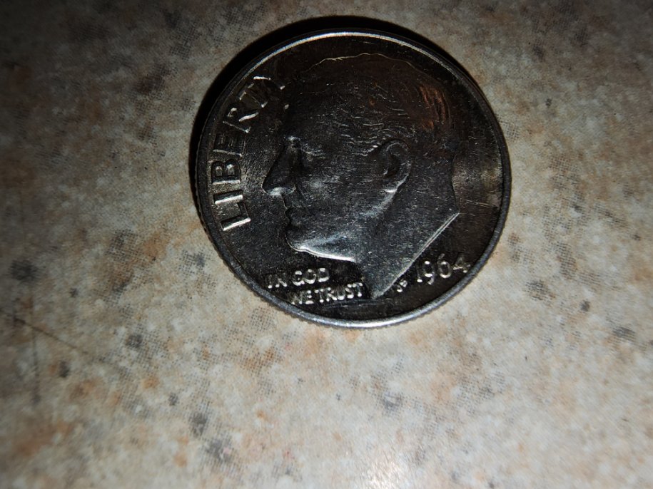 Roosevelt-Dime-1964-D-Planchet?-Mis-Stamped