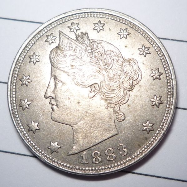 1883-W/-Cents-Libery-Nickel---Good-Detail,-Bit-Of-Dirt?