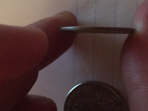 1994-Quarter-Error-Dime-Planchet,-Off-Metal-And-Missing-Both-Clad-Layers?