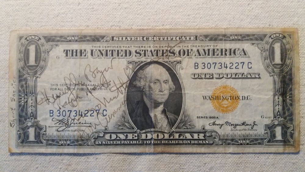 $1-Short-Snorter-North-Africa---W/Great-Historical-Autographs-!
